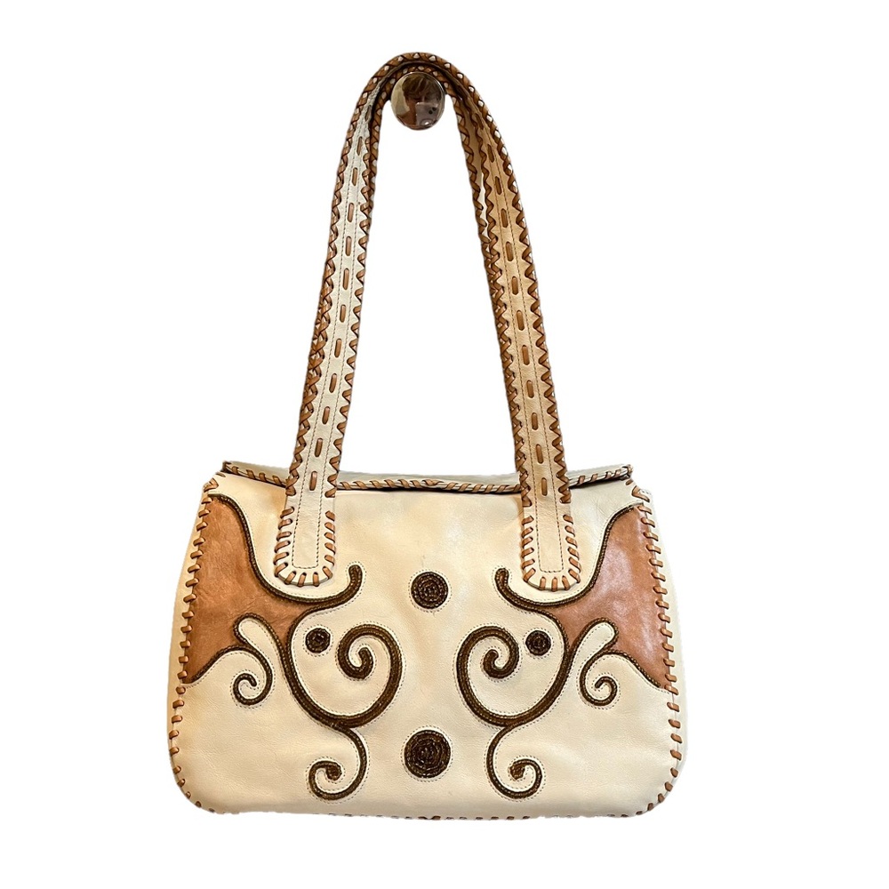 Francesco Biasi Leather Beaded Shoulder Bag